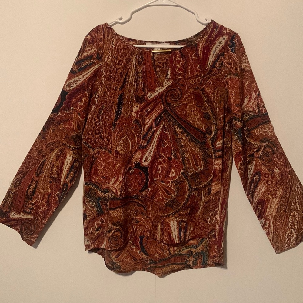 Larry Levine Long Sleeve Blouse